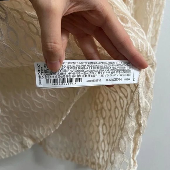 Zara Embroidered Tulle Top S - Picture 12 of 13